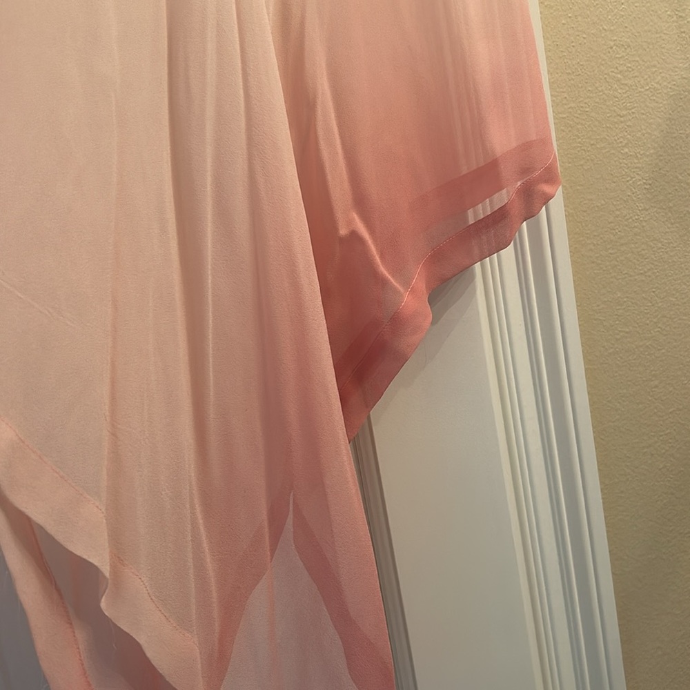 Pink Ombre Sheer Poncho Top - Picture 3 of 3
